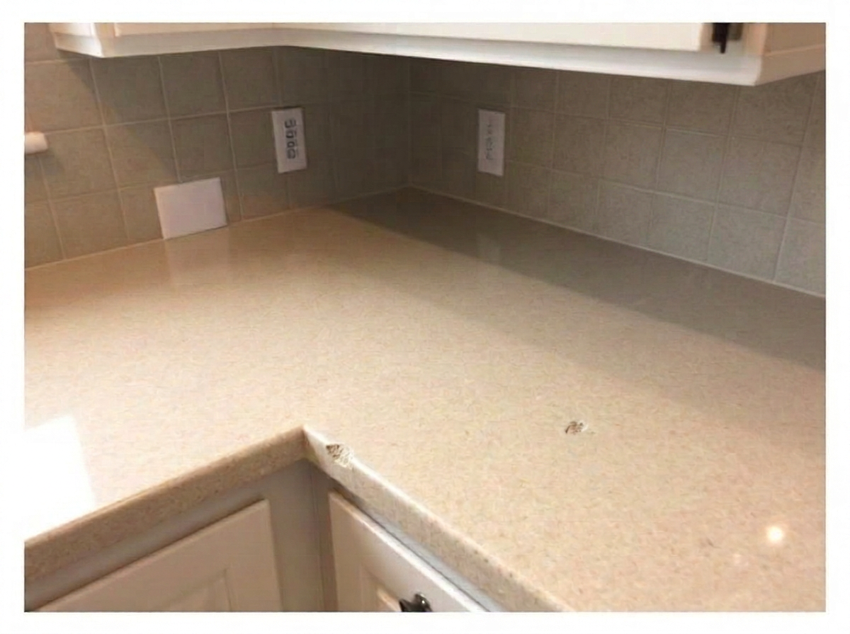 Countertop restoration before