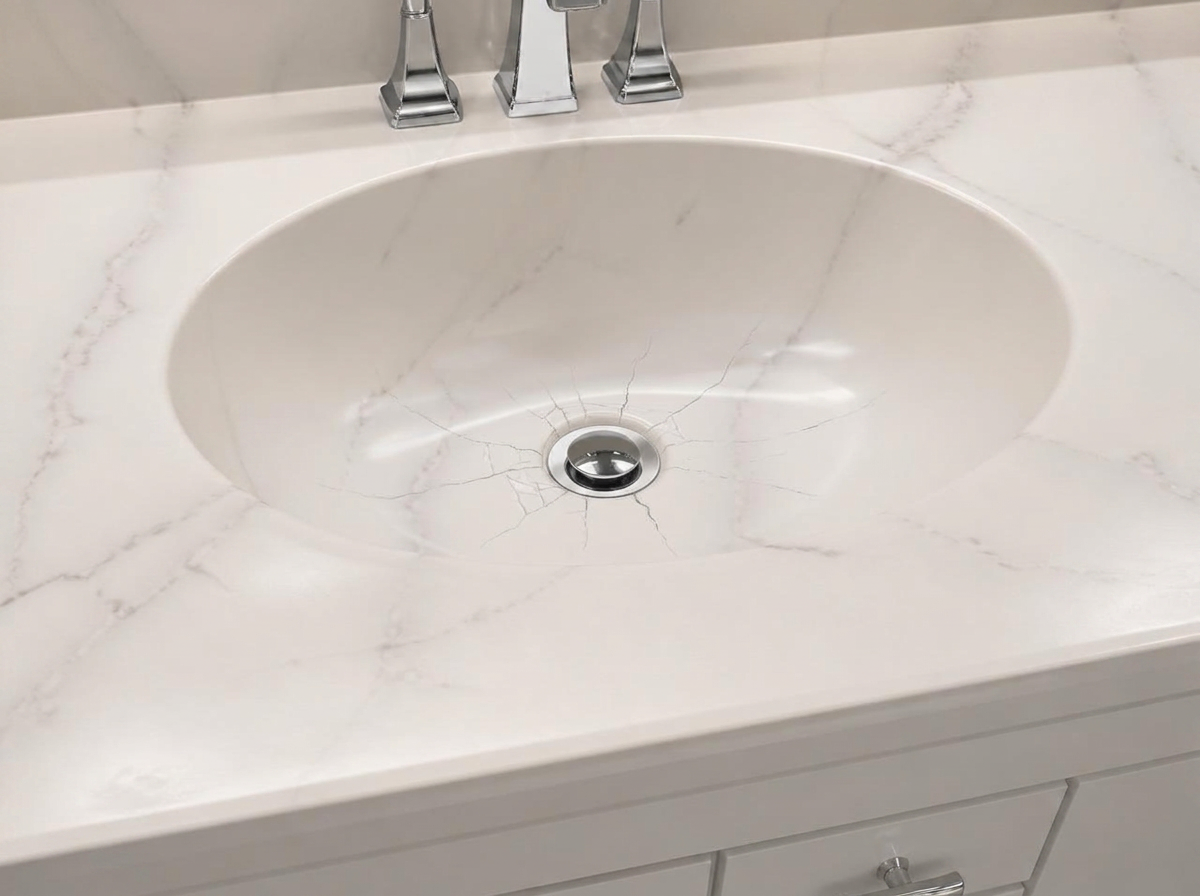 Cultured marble repair before